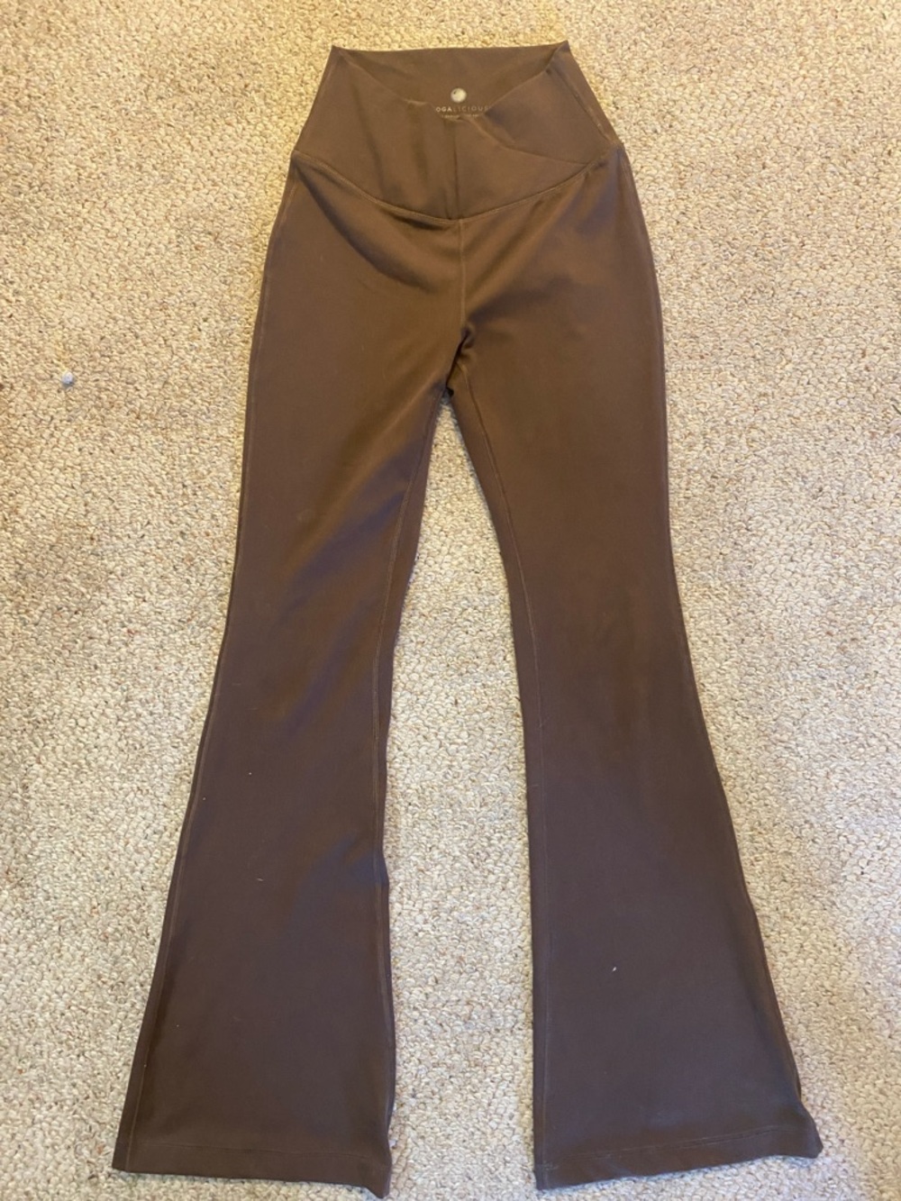 Yogalicious Brown High-Waist Flare Leggings